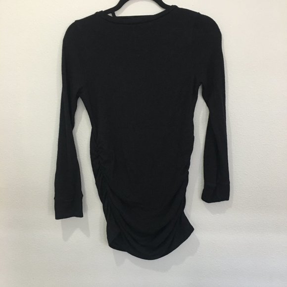 Hello Miz long sleeve light weight sweater with side ruching - Picture 2 of 3